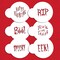 Small Halloween Sayings Cookie Stencils | C574 by Designer Stencils | Cookie Decorating Tools |